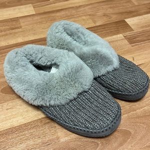 Fuzzy Grey Ugg Slippers